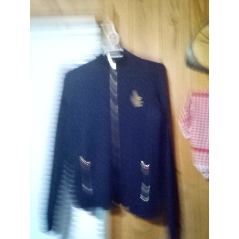 Lauren Ralph Lauren Cardigan Sweater Women XXL & XL Blue LRL Crown Cable Knit